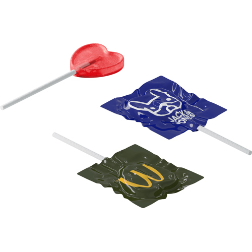 Flat heart lollipop (approx. 5.6g)