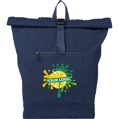 Promotional Printed Recycled rolltop backpack (330gsm/9.73oz)