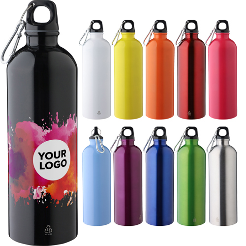 Recycled Stainless Steel  single walled bottle (750 ml) Custom Logo