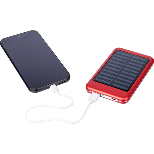 Branded Promotional Aluminium solar power bank (4000 mAh)