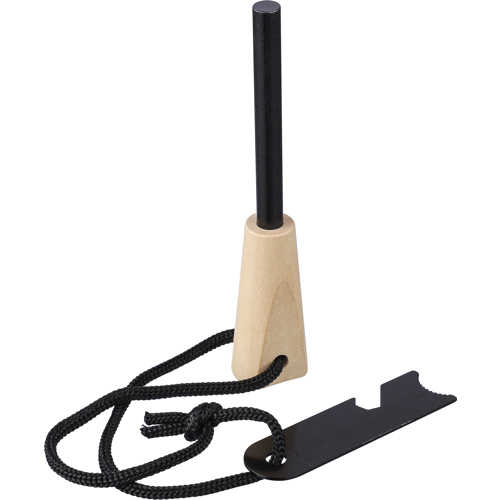 Stainless Steel Fire starter Pine Handle Custom Logo