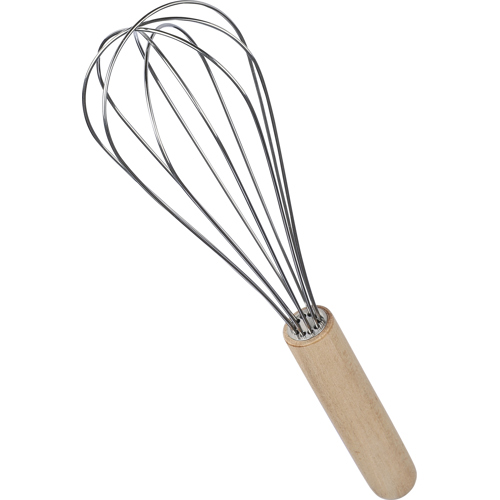 Stainless steel whisk Beech Wood Handle Custom Logo