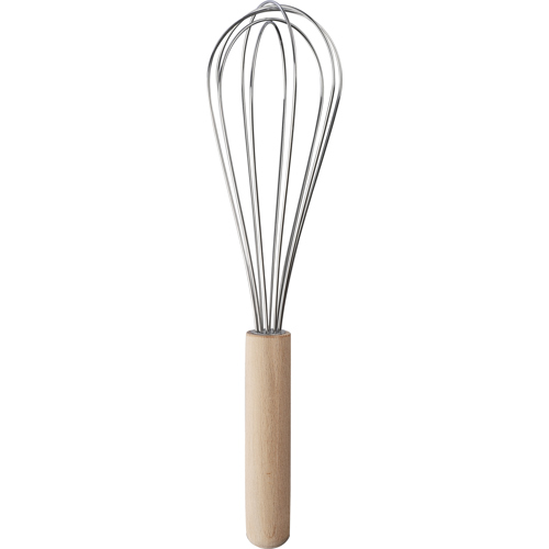 Stainless steel whisk Beech Wood Handle Custom Logo