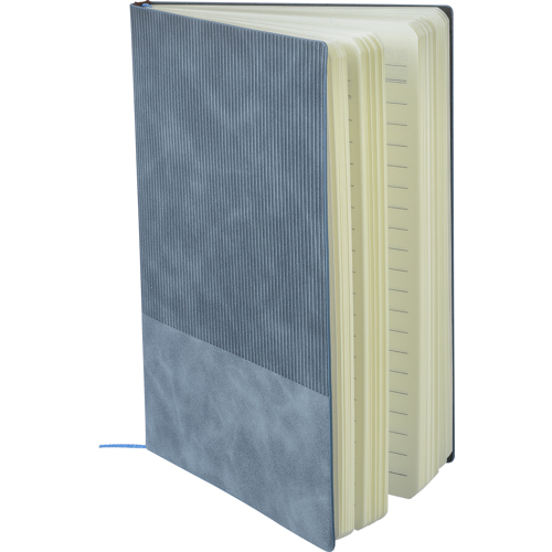 Corduroy Look Branded Recycled PU notebook (approx. A5)