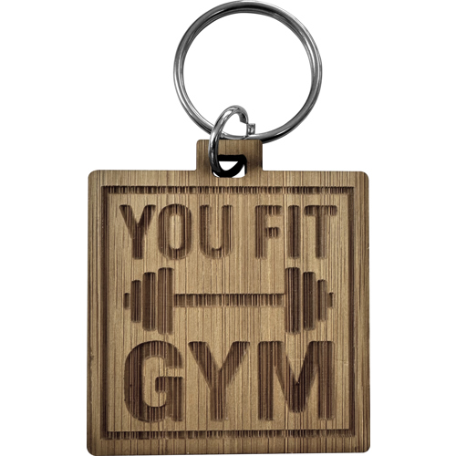 Bamboo keyring (Square)