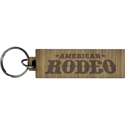Bamboo keyring (Rectangle - Long)  Custom Logo