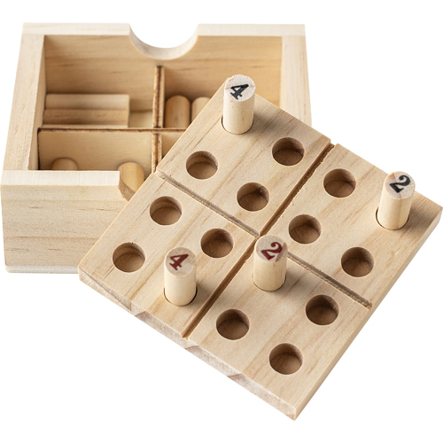 Mini wooden Sudoku set - Custom Logo
