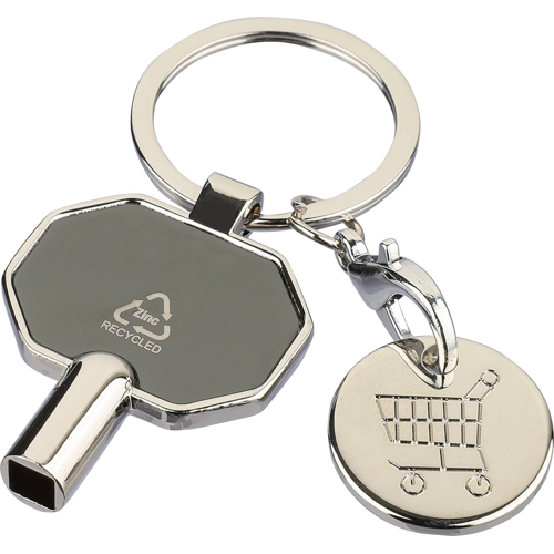 Recycled radiator keychain - engraved Logo