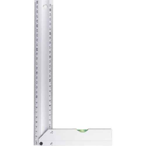 Aluminium set square (30cm) - Engraved Logo