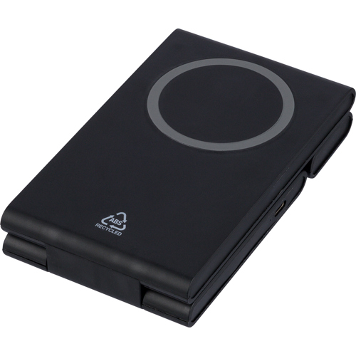 Eco-friendly Recycled 3-in-1 magnetic wireless charger - custom Logo