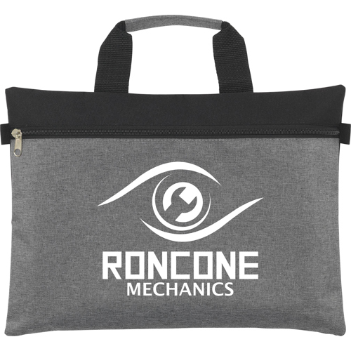 Document Case School Book Bag Heather Grey Custom Logo