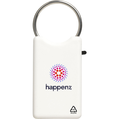 Promotional Recycled Plastic Keyring GRS Certified Click System
