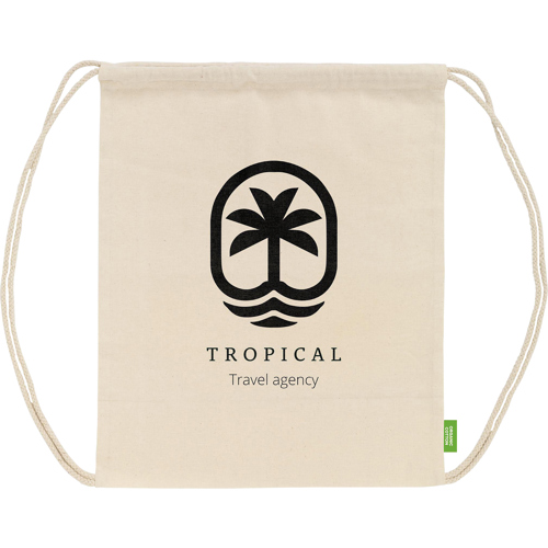 Organic Cotton Drawstring Backpack (140gsm/4.13oz)
