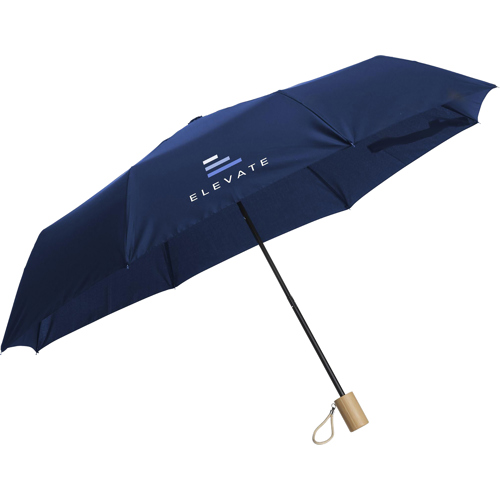 Mini RPET Foldable Umbrella RCE Certified Stainless Steel Shaft Branded Logo