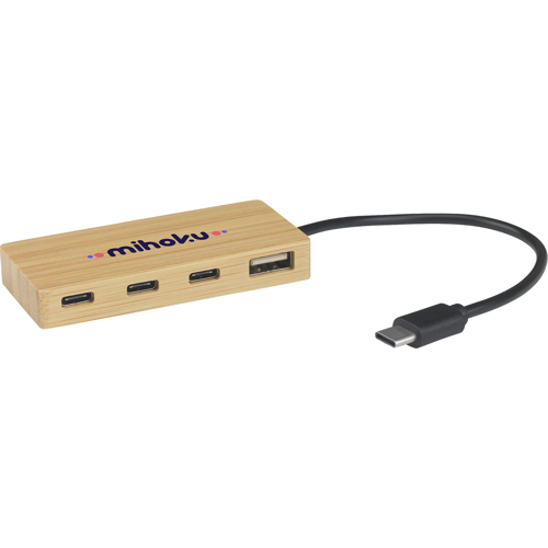 Bamboo USB Hub FSC 100% Bamboo Casing