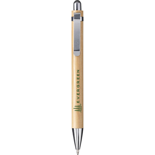 FSC Certified Printed Bamboo Ballpen Push Button