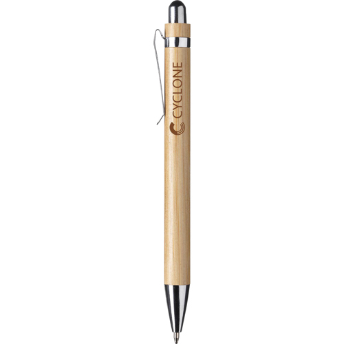 FSC Certified Printed Bamboo Ballpen Push Button