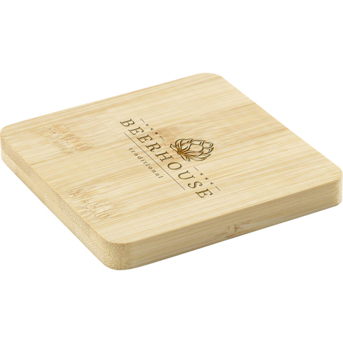 Square Bamboo Coaster & Bottle Opener