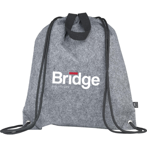  RPET Felt Drawstring Bag GRS Certified Custom Logo