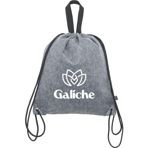  RPET Felt Drawstring Bag GRS Certified Custom Logo