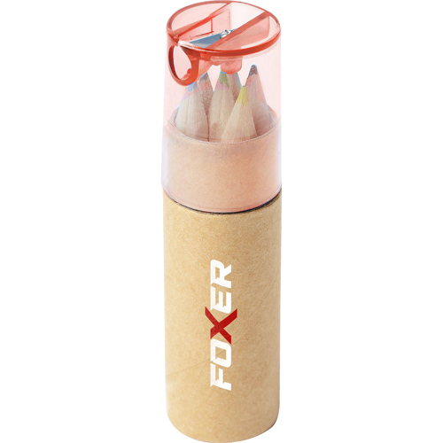 Branded Kids Colouring Pencil Set And Sharpener 