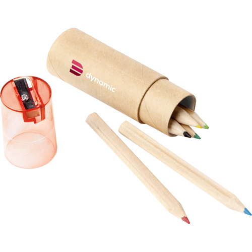Branded Kids Colouring Pencil Set And Sharpener 