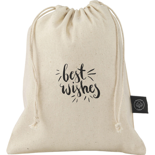 Printed Recycled Cotton Gift Pouch (150gsm/4.4oz)