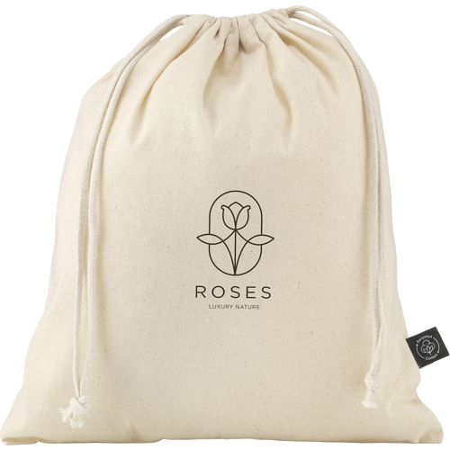Printed Recycled Cotton Gift Pouch (150gsm/4.4oz) GRS Certified