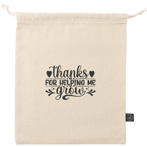 Printed Recycled Cotton Gift Pouch (150gsm/4.4oz) GRS Certified