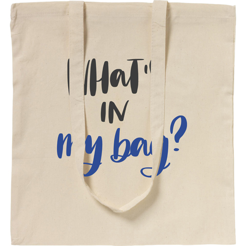 Printed Cotton Shopping Bag With Long Handles (100gsm/2.9oz)