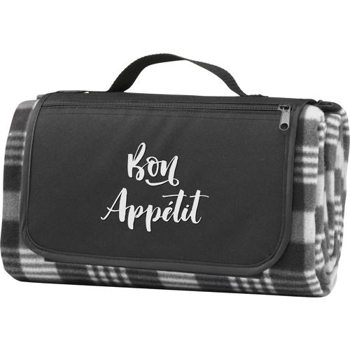 Branded Checked RPET Picnic Blanket GRS Certified