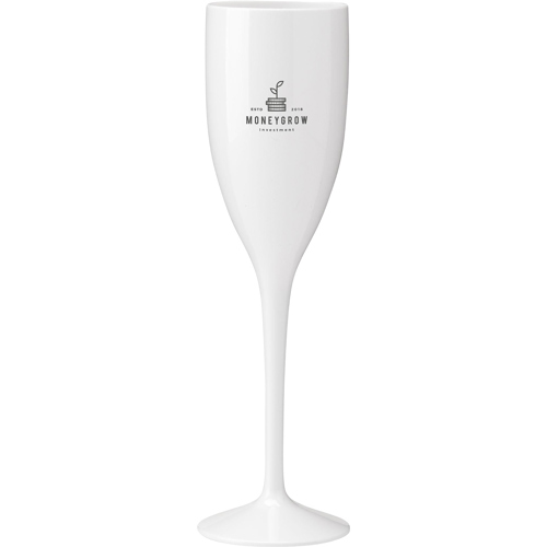 Polybarbonate Reusable Plastic Champagne Glass (150ml) - Custom Logo