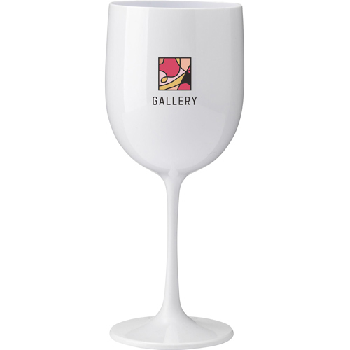 Printed Polycarbonate Reusable Plastic Wine Glass (480ml)