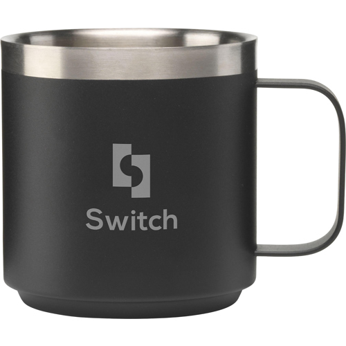 Branded Powder Coated Recycled Double Walled Stackable Mug (300ml)