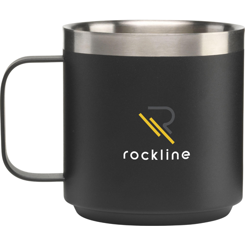 Branded Powder Coated Recycled Double Walled Stackable Mug (300ml)