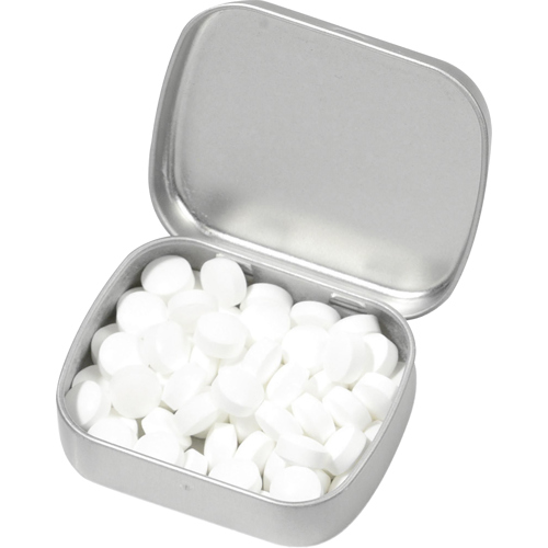 Promotional Small Flat Tin With Approx 25g Of Mints