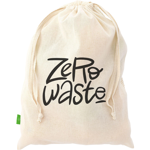 Promotional Printed Organic Cotton Mesh Fruit Bag (120gsm/3.5oz)