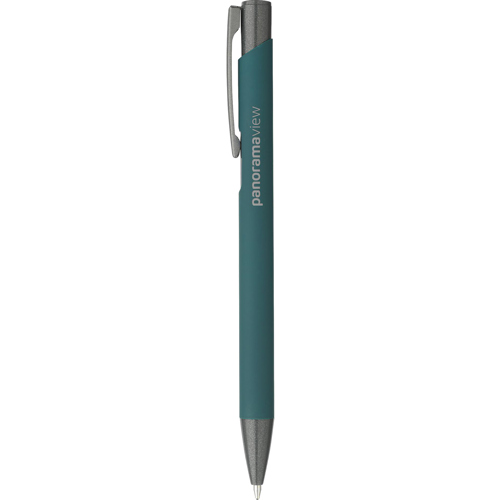 Ebony Soft Touch Recycled Aluminium Ballpen RCS Certified