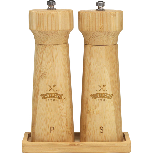 Wooosh Aiko Salt & Pepper Grinders FSC 100% Certified Bamboo Ceramic Grinders