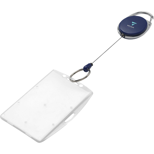 Promotional Name Badge Holder With Clip Pull Out Cord
