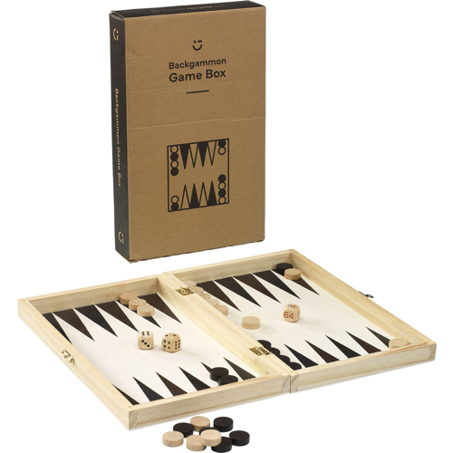 Promotional Backgammon Game FSC 100% Certified Pine Wood Box