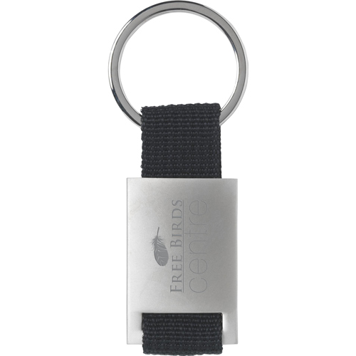 Promotional Nylon and Metal Keyring
