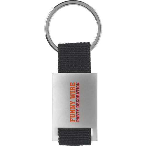 Promotional Nylon and Metal Keyring