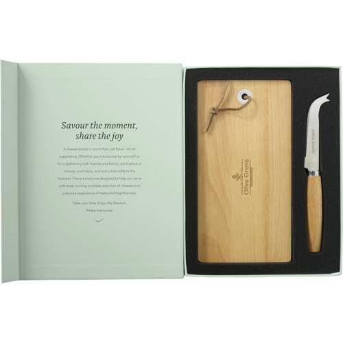 Wooosh Queso Beechwood Cheese Board Tool Set Gift Boxed