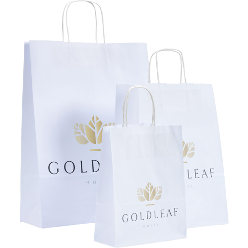 Promotional Printed White Or Brown Paper Bag (A3) Twist Handles