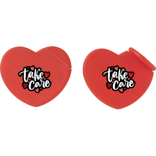 Promotional Heart Shaped Flat Plastic Shaped Sugar Free Mint Card 