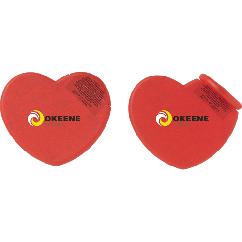 Promotional Heart Shaped Flat Plastic Shaped Sugar Free Mint Card 