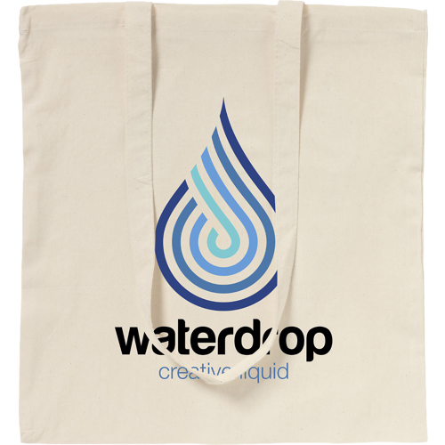 Long Handle100% Woven  Cotton Shopper (135gsm/3.98oz)