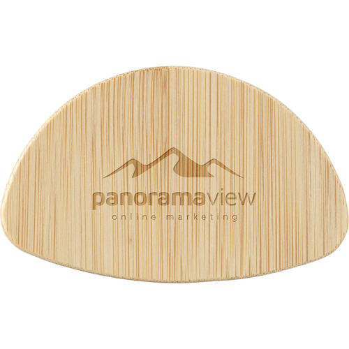 Branded Bamboo Pizza Cutter Stainless Steel Blade