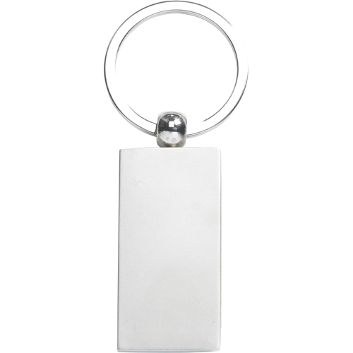 Metal Keyring Beech Wood Inlay Custom Logo